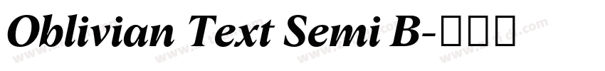 Oblivian Text Semi B字体转换
